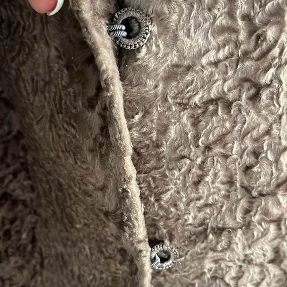 Vintage Brown Persian Lamb Jacket With Mink Collar Cuffs - Picture 8 of 16